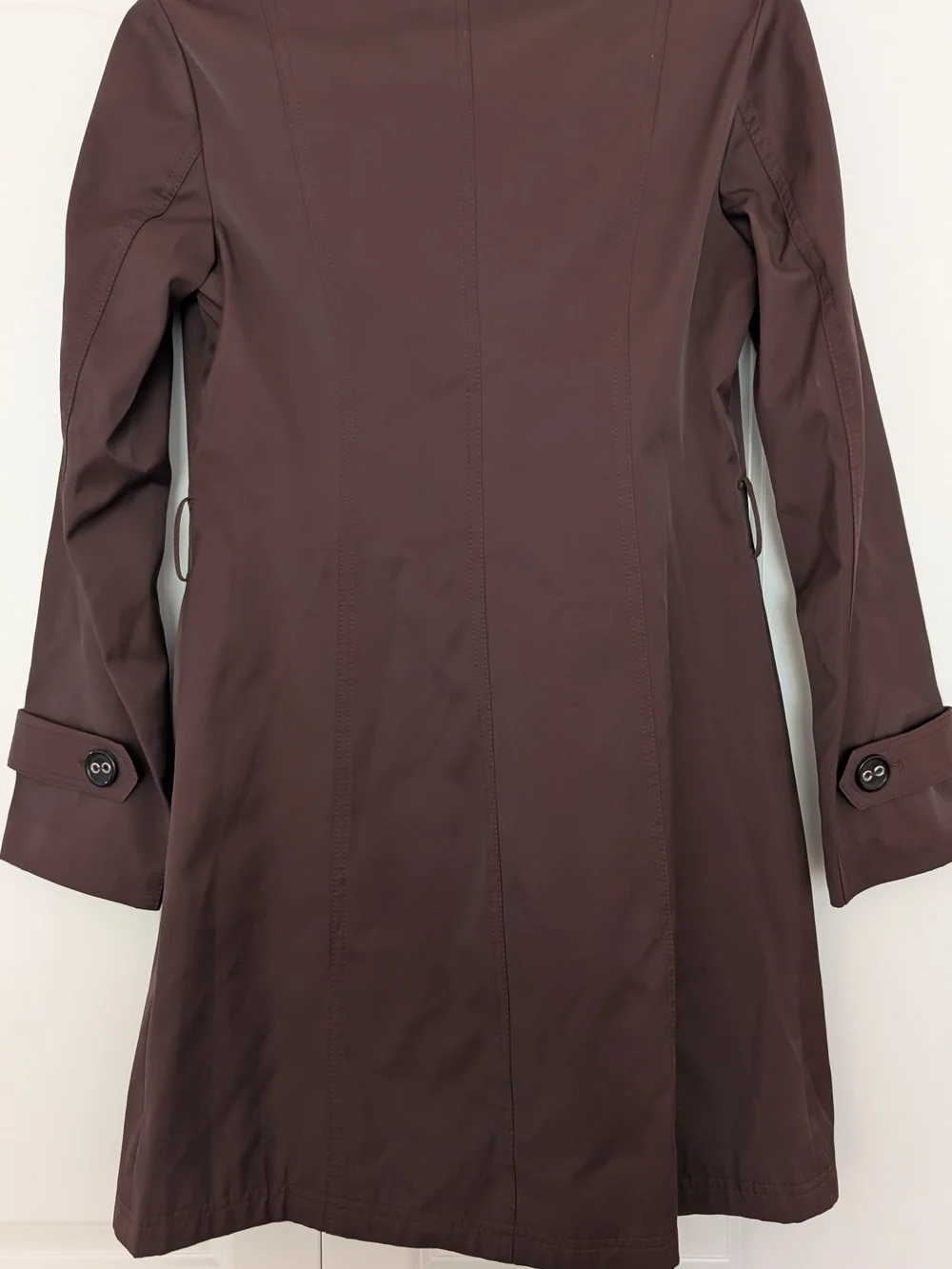 MaxMara Double-Breasted Chocolate Brown Trench Coat - Picture 4 of 4